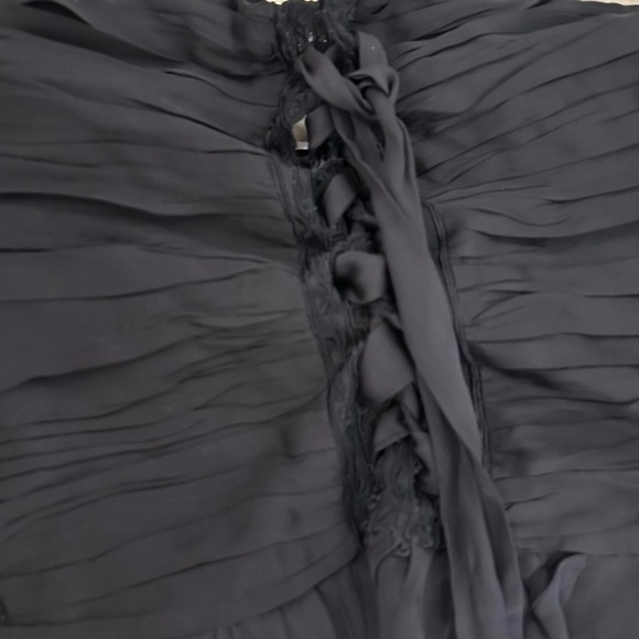 Free people Aurelia silky corset top - black lace up ribbon, floral embroidery - Picture 3 of 9